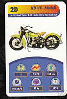 1933 HARLEY DAVIDSON VE MODEL Motorcycle TOP TRUMP CARD  
