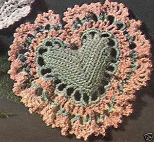 Vintage Crochet Heart Sachet Pin Cushion Pattern  