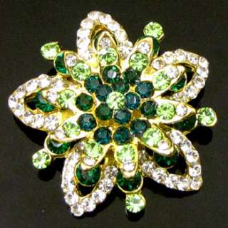    1pc Rhinestone crystal flower brooch pin wedding bridal