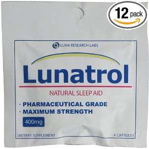  Luna Research Labs Lunatrol, 400 mg, 4 capsule Packages 