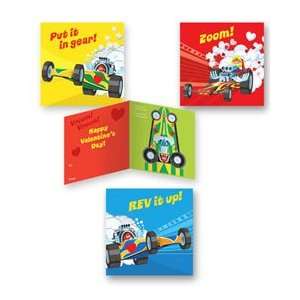  valentine race car cards set 