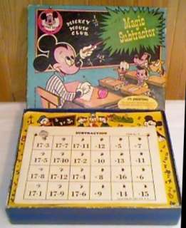 Mickey Mouse Club Magic Subtractor Game Works  