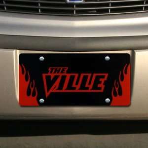   Cardinals Black Mirrored Flame License Plate