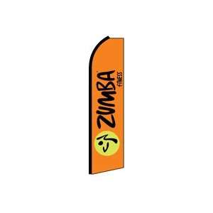  ZUMBA FITNESS Feather Banner Flag (11.5 x 3 Feet) Patio 
