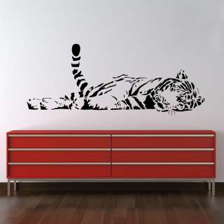SLEEPING TIGER WALL STICKER DECAL ART BIG CAT GRAPHIC MURAL TRANSFER 