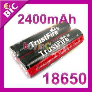 2X TrustFire Protected 18650 Rechargeable Battery 3.7V  