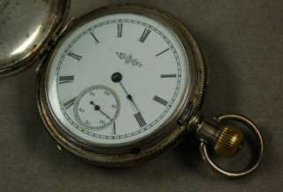 1890 ILLINOIS 16s, Model 1, Coin Silver Hunter Case Pocket Watch 