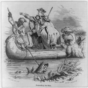 General George Washington,Ohio River,canoe 