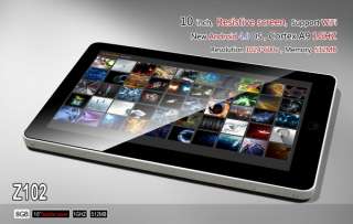 10.2 Zenithink Z102 Android 4.0 Cortex A9 GPS WiFi 3G Camera HDMI 