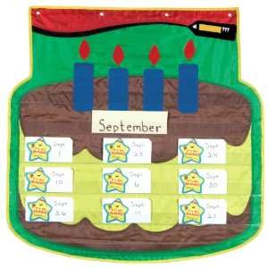 School Smart Birthday Cake Pocket Chart   34 x 34 Inches 
