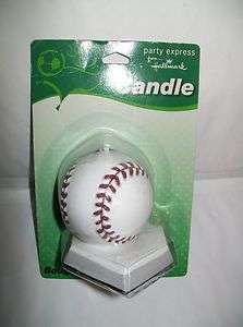 HALLMARK PARTY EXPRESS BASEBALL & HOMEPLATE BIRTHDAY CANDLE NEW SEALED 