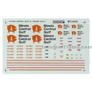  Microscale N Scale Decal Set   Illinois Central Gulf   ICG 