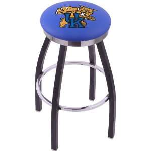 University of Kentucky Steel Stool with Flat Ring Logo Seat and L8BC2C 