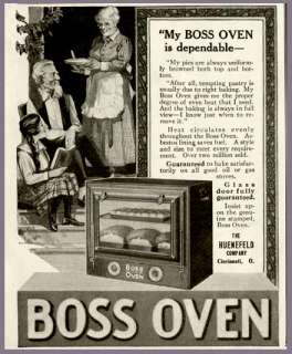 1923 AD FOR THE BOSS BAKING OVEN BY THE HUENEFELD CO.  