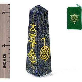  HEALING CRYSTALS ~ Set of 4 Usui Reiki Symbols Etched on Gemstones 