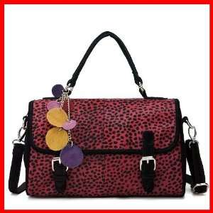   Bag Handbag Leopard Animal Women New Red 1170155 