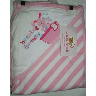 Luvable Friends Hooded Bath Towel   Bathing Beauty   Candy Striped at 