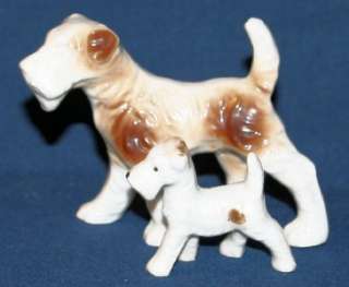 Vintage Set of Terrier Dogs Figurines Japan 50s Japan  