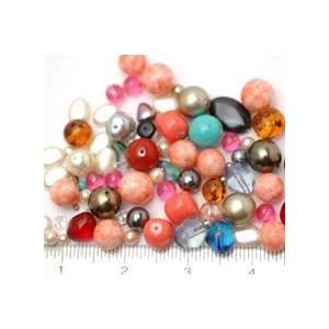  Cotton Candy Mix Vintage Czech Glass Pearl Loose Beads Grab Bag 