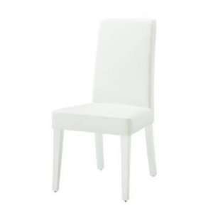   White Dining Chair Wenge Leatherette Cushion and Wenge Wood Home
