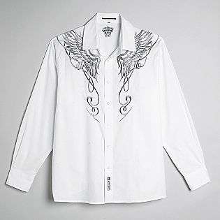 Lurex Embroidered Long Sleeve Shirt  Southpole Clothing Young Mens 