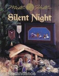 Silent Night Nativity Cross Stitch w Beads Ornaments Mill Hill Book 