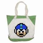 Carsons Collectibles Accent Tote Bag Green of Vintage Retro Megaman 