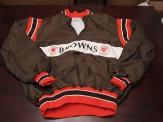 Vtg Cleveland Browns NFL Footbal Nylon Delong Jacket XL  