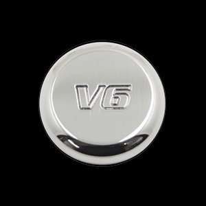   Mustang Polished Billet Power Point Plug with V6 Engraving Automotive