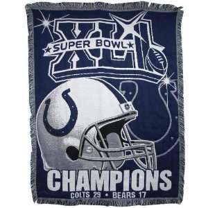 Indianapolis Colts Super Bowl XLI Champions 50x60 Tapestry Blanket