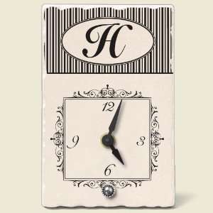  Monogram H Tumbled Desk Clock