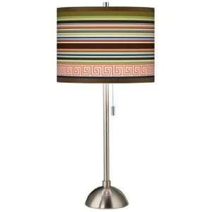    Island Party Time Giclee Brushed Steel Table Lamp