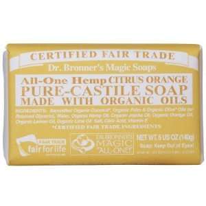  Dr Bronners  Bar Soap, Citrus Orange, 5oz Beauty