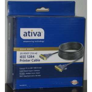  AtivaTM Gold Series IEEE 1284 Parallel Printer Cable, 25 