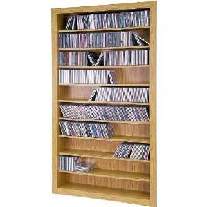  760 CD / DVD Capacity Bookcase with Oak Finish [KD CD 760F 