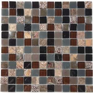   Series Glossy & Frosted Glass and Stone Tile   15532