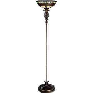  Capri  Torch Lamp   Antique Gold/Tiffany Shade (Free 