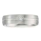  Mens 18k White Gold Diamond Sparkling Comfort Fit Wedding Ring 