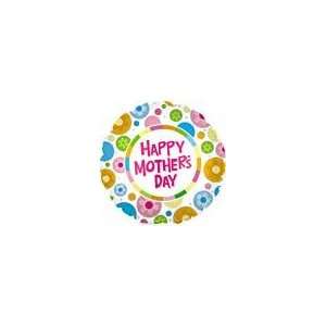  18 Happy Mothers Day Dot Swirls   Mylar Balloon Foil 