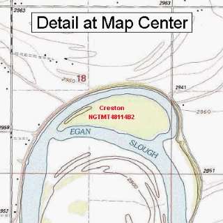 USGS Topographic Quadrangle Map   Creston, Montana (Folded/Waterproof 