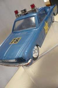 Vintage 1967 Mustang Fastback toy car model Police plastic Ford  