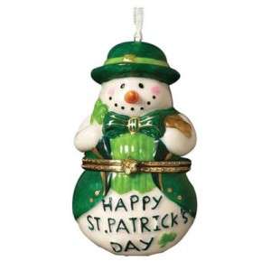 St Patricks Day Porcelain Trinket Box Ornament NEW  