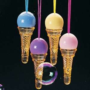 Plastic Ice Cream Cone Bubble Bottle Necklaces  Toys & Games   