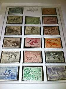 US Hunting Permit Duck Stamps SET 1934 T0 1992  