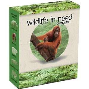 2011 Australia Wildlife in Need   Orangutan 1oz Silver Proof Coin BOX 