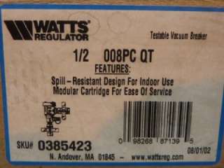 New Watts 0385423 Spill Resistant Vacuum Breaker #30541  