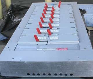   Breaker Panel with 16 QMR361 breaker switches 480 volts 3 phase