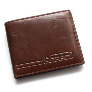 New Genuine Leather Slim Mens Bifold Wallet Hidden Card Slot  