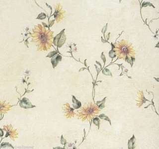 BC1580264 Waverly Sunflower Wallpaper Vines and Leaves  