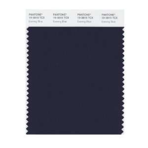  Pantone 19 3815 TCX Smart Color Swatch Card, Evening Blue 